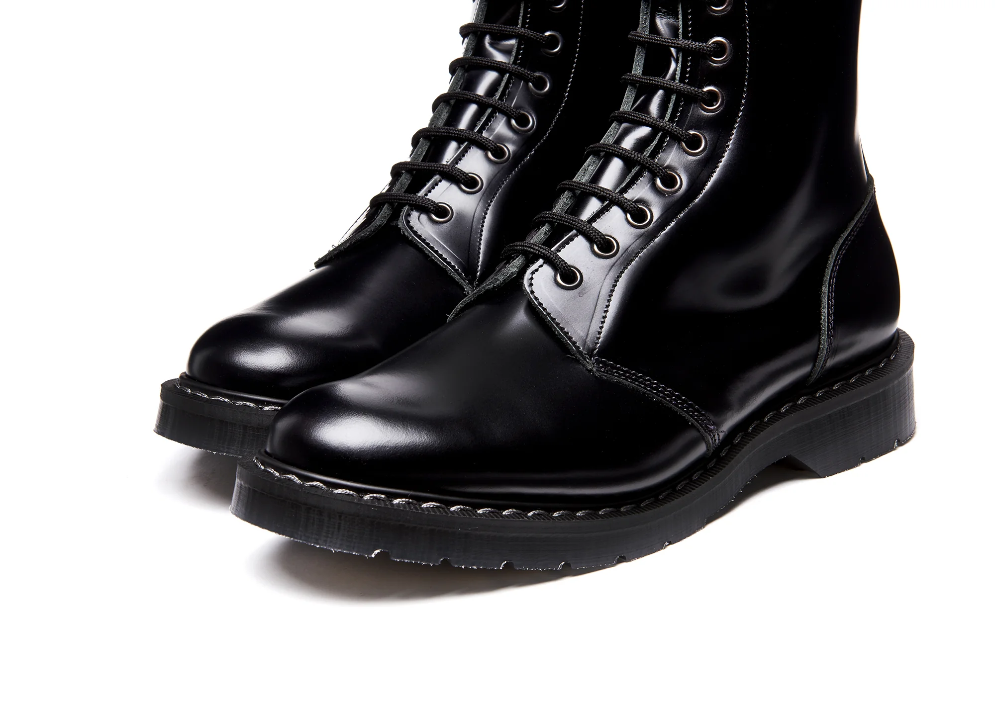 Black Hi-Shine 11 Eye Astronaut Boot - Image 3