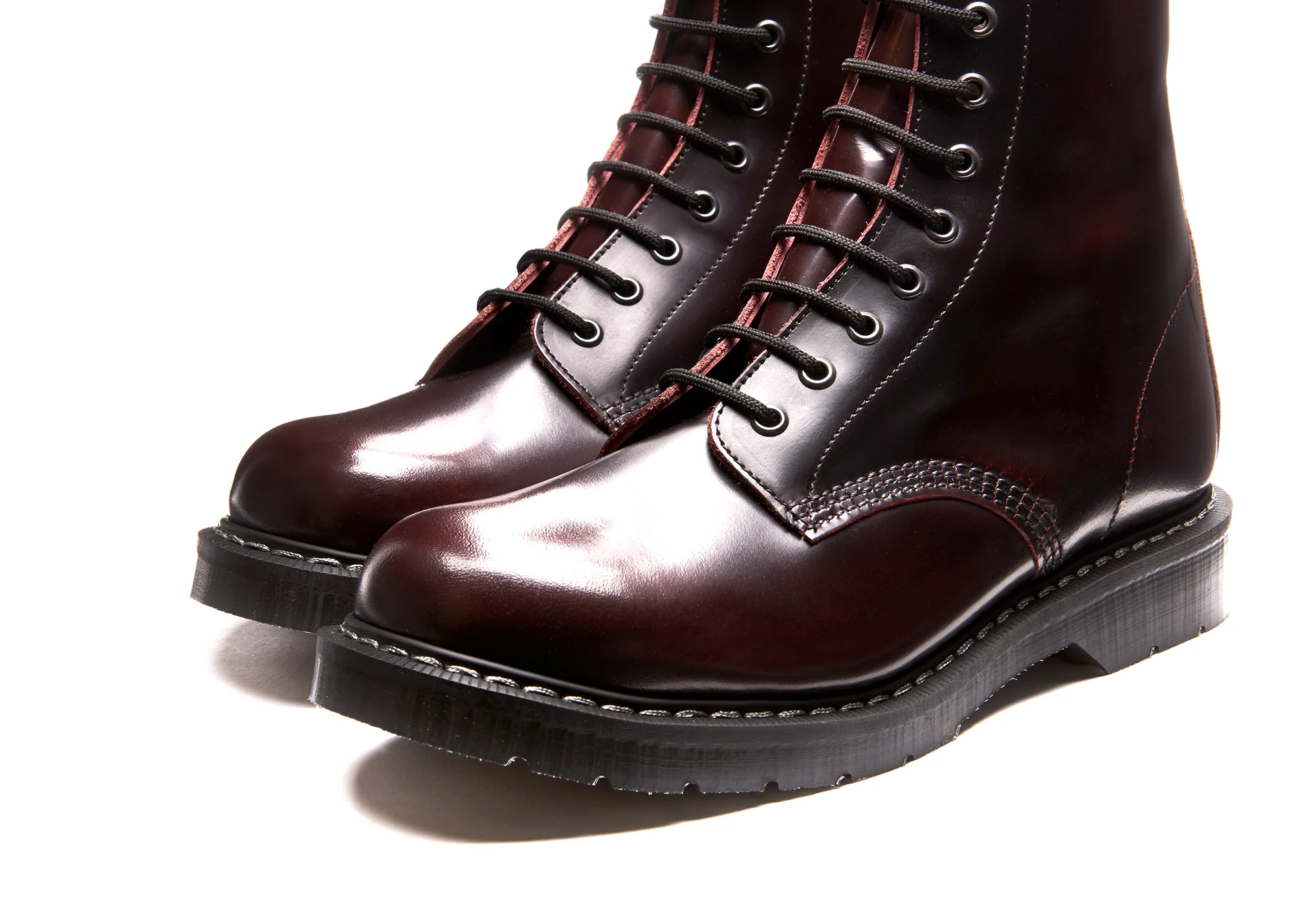 Burgundy Rub-Off 11 Eye Derby Boot - Image 3