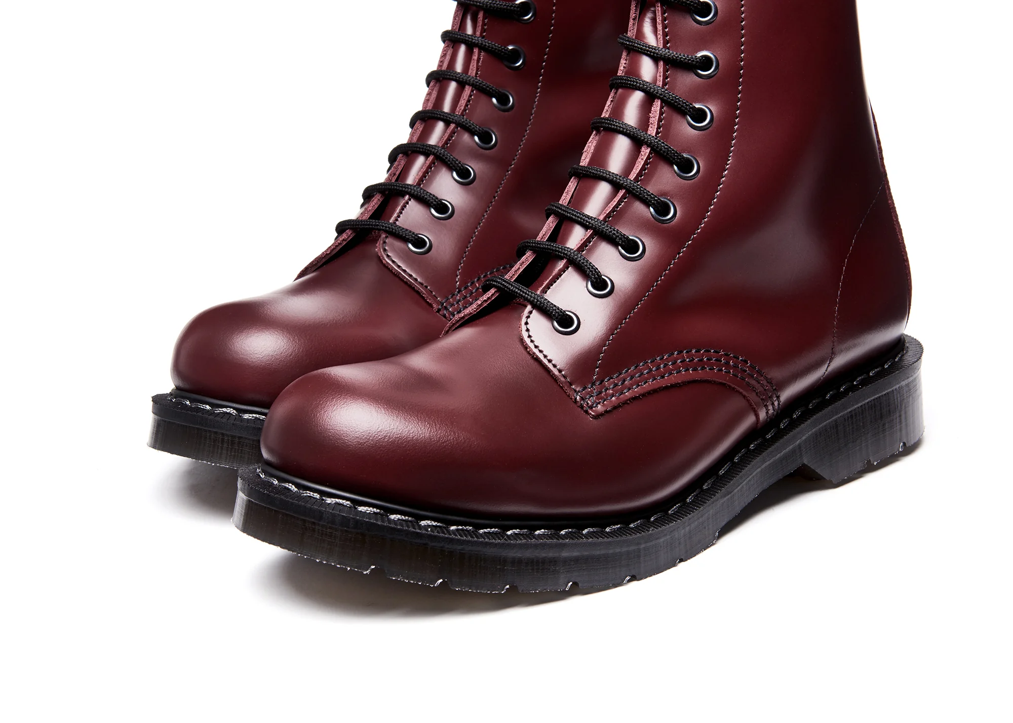 Oxblood Hi-Shine 11 Eye Derby Boot - Image 3