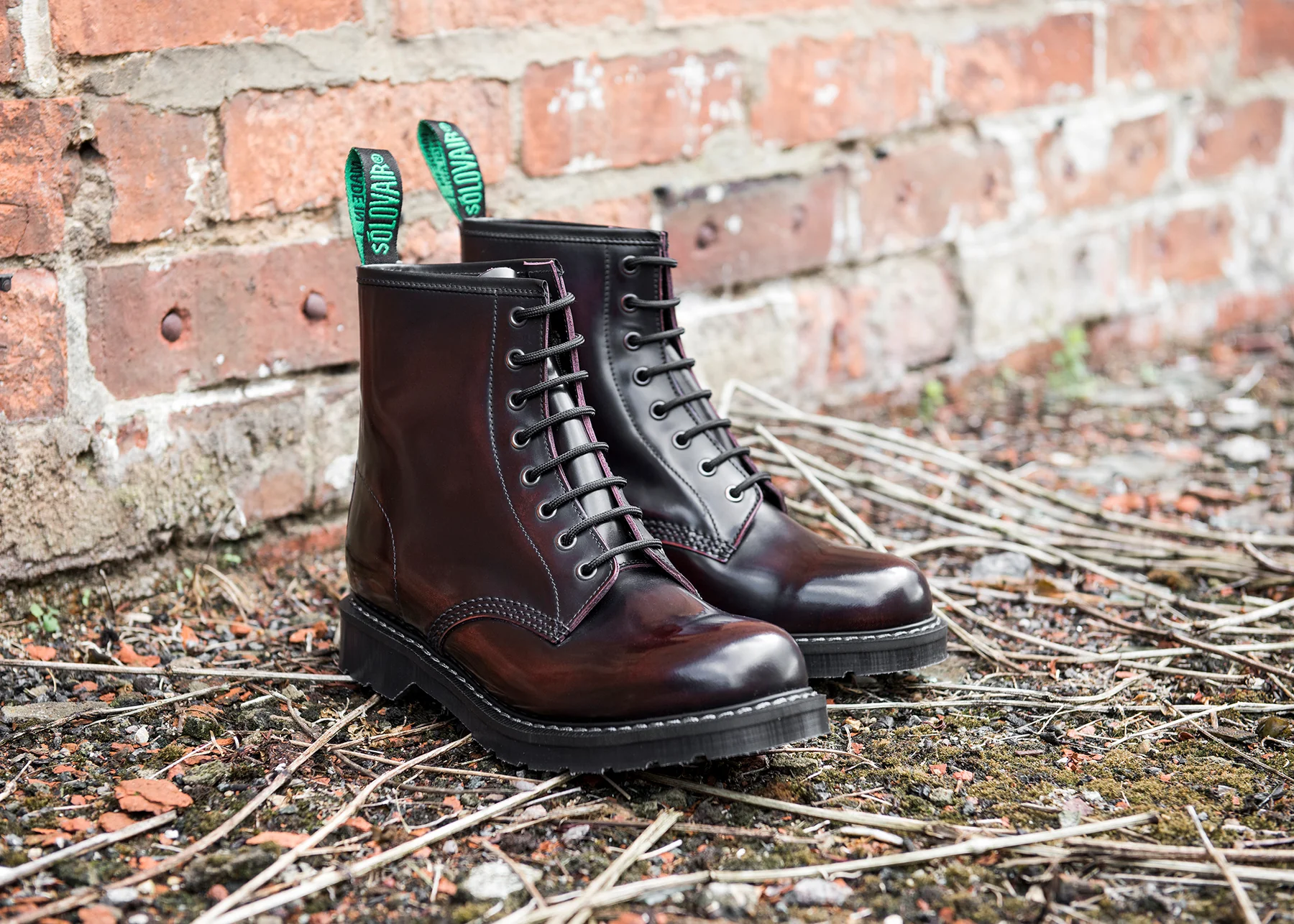 Burgundy Rub-Off 8 Eye Derby Boot - Image 4