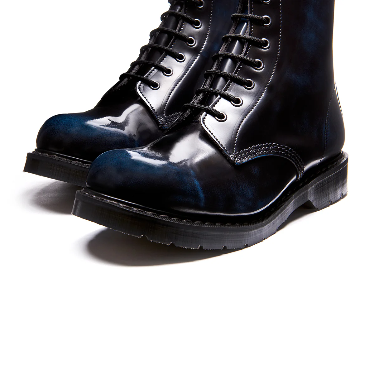 Navy Rub-Off 8 Eye Derby Boot - Image 3