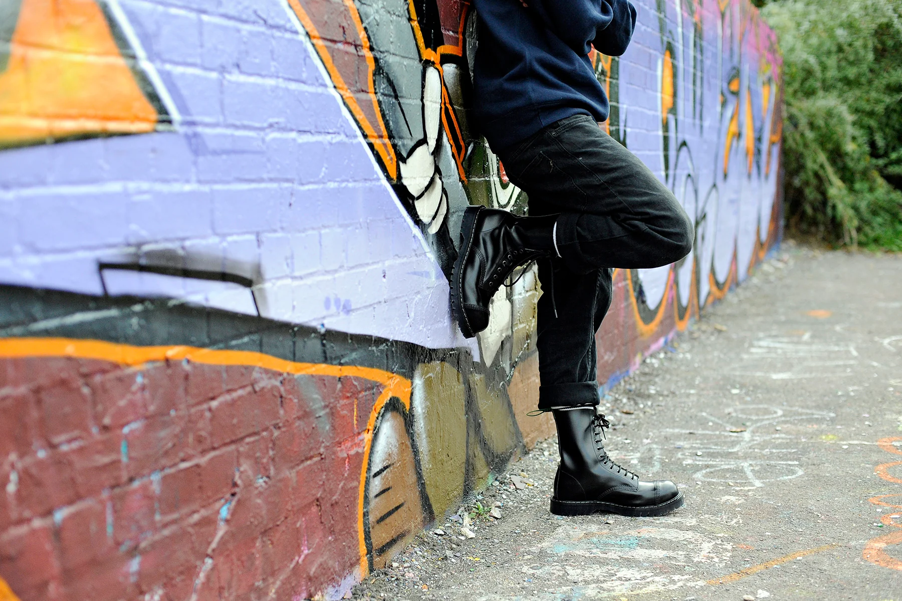 "Englander" Black 11 Eye Steel Toe Derby Boot - Image 5